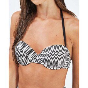 Topshop Black and White Zigzag Bikini